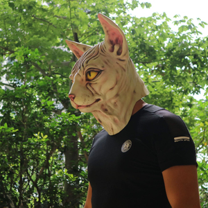 Máscara <span class=keywords><strong>de</strong></span> látex <span class=keywords><strong>realista</strong></span> <span class=keywords><strong>de</strong></span> <span class=keywords><strong>gato</strong></span> para Halloween, máscara facial completa para adultos, para disfraces, cosplay, Navidad, divertida y aterradora - Product Image 5