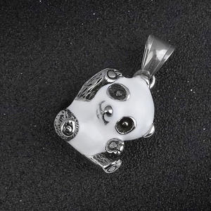 Dijes de Acero Inoxidable con Diseño de Panda en Plata Antigua, Personalizados de Fábrica, para Collares y Joyería Unisex, Gran Venta para Fiestas y Eventos - Product Image 2