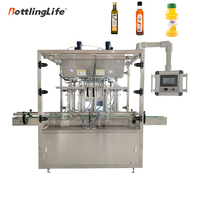 Machine de remplissage de liquides 500 ml pour lait, jus de fruits, boissons et vinaigre en bouteilles plastiques
