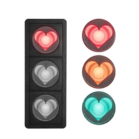 Feu de signalisation LED personnalisé en forme de cœur, haute luminosité, étanche IP65, pour avertissement routier urbain et paysager