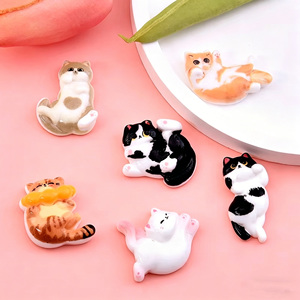 Imanes de nevera, fundas para teléfono, pegatinas de escritorio y accesorios de joyería con diseño de <span class=keywords><strong>gato</strong></span> simulado, hechos a mano con técnica de goteo de aceite DIY - Product Image 3