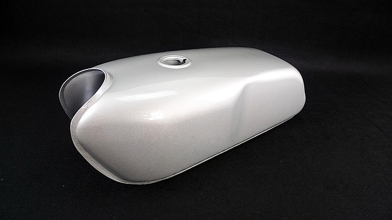 Silver gray fuel tank
