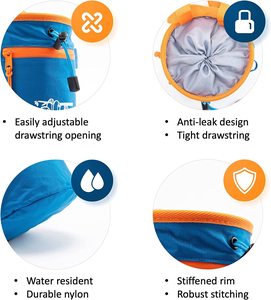 Bolsa de tiza de escalada para gimnasio, bolsa prémium para escalada en roca, con 2 bolsillos grandes de almacenamiento con cremallera - Product Image 4