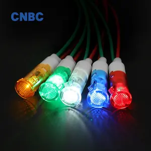 10mm Diameter Red Green 12v 24v Led Indicator Light Panel Led Indicator Light 220v Signal Lamp For Water Heater