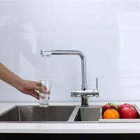 Distributeur d'eau de robinet de cuisine en acier inoxydable à 5 débits Robinet d'eau ambiant étincelant à 5 voies