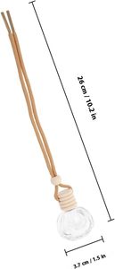 Bouteille vide de parfum diffuseur pour voiture, 8 ml, ronde, avec cordon coloré, pour décoration pendentif et assainisseur d'air - Product Image 2