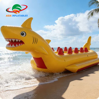 Bateau banane gonflable à prix abordable, toboggan gonflable requin, bateau banane gonflable tractable, flotteur gonflable