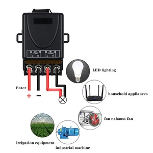 Công tắc điều khiển từ xa không dây đa năng 433Mhz DC12V <span class=keywords><strong>24V</strong></span> 72V 1 kênh 30A, bộ thu tín hiệu cho máy bơm nước - Product Image 6