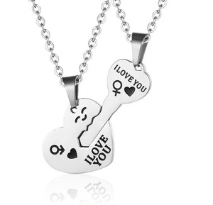 AA016274 ti amo coppia di gioielli chiave per il <span class=keywords><strong>mio</strong></span> <span class=keywords><strong>cuore</strong></span> collana in acciaio inossidabile collana di San Valentino regalo con serratura a <span class=keywords><strong>cuore</strong></span> Set di chiavi collana - Product Image 6