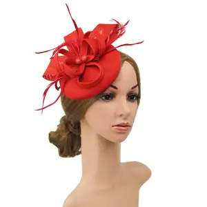 Cappello Fascinator con Piume da Donna per Cerimonie, Matrimoni e Feste - Accessorio per Capelli - Product Image 1