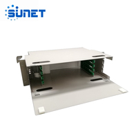 1U 2U 4U Panel de conexión de fibra óptica Unidad ODF Bandeja de empalme Precio 12 24 48 72 144 288 Puerto central Caja de terminales de Fibra óptica de montaje en rack