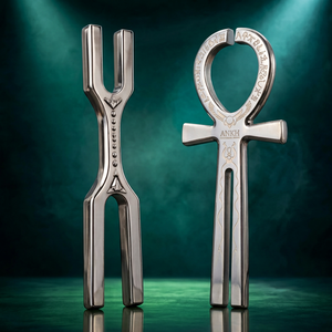 Diapasons géants Ankh + Clé ADN – Combo de guérison sonore 528 Hz et 432 Hz - Product Image 1