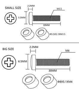 Loveless Bolts Griffnieten mit gerader Klinge, Schraubverschluss, Messing/Edelstahl-Werkzeuggriffbefestigungen für Messermacher - Product Image 6
