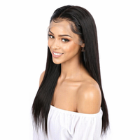 Perruque Lace Front en Cheveux Remy pour Femme, Transparente, Sans Colle, Entièrement Faite à la Main, Peut Être Permanente et Teinte, Fabrication Directe Usine