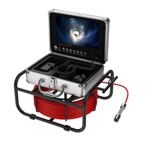 9" Monitor 20-50M 5mm Cable Pipe Inspection Camera IP68 Drain Sewer Pipeline Industrial Endoscope with DVR Recording