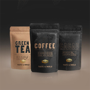 Bolsa de Embalaje de Papel de Aluminio con Logotipo Personalizado, Bolsa de Embalaje de Plástico con Cierre para Café, Té y Granos de Café, Impresión de Embalaje Premium - Product Image 1