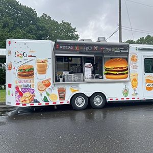 Full Equipment Towable Pizza Trailers Crepe Custom Ice Cream Truck Beverage Mobile Kitchen Food Trailer <b>Fiberglass</b> Candy - Product Image 1