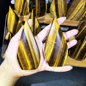 Grote groothandel natuurlijke kristallen <span class=keywords><strong>ornament</strong></span> 10cm gele tijgeroog steen <span class=keywords><strong>ornament</strong></span> toren voor decoratie - Product Image 1