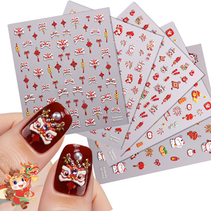 Pegatinas de <span class=keywords><strong>Uñas</strong></span> con Logotipo Personalizado, Estilo Chino, <span class=keywords><strong>Festival</strong></span> de Primavera, 5D, Relieve, Calcomanías de <span class=keywords><strong>Uñas</strong></span> Seguras y Duraderas para Diseño de <span class=keywords><strong>Uñas</strong></span> DIY - Product Image 6