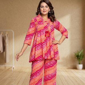 Conjunto de Pantalones y Blusa Larga con Cuello en V y Estampado Tribal para Mujer, Blusa de Manga Larga con Cintura Elástica, Pantalones Largos hasta el Suelo, Estilo Fiesta - Product Image 3