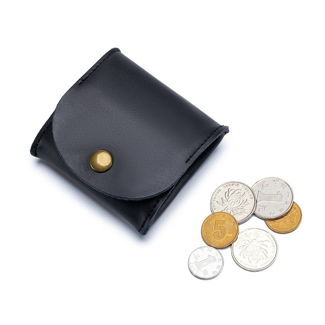 Factory Price Genuine Leather Coin Purse Cowhide Mini Earphone Bag Small Storage Wallet for Cross-Border