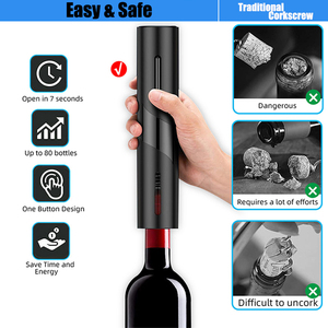 Abridor <span class=keywords><strong>de</strong></span> Vino Eléctrico Automático <span class=keywords><strong>de</strong></span> Color Rojo MUYI, Regalo <span class=keywords><strong>de</strong></span> Navidad y Año Nuevo, con Logotipo Personalizado, Funciona con Pilas - Product Image 3