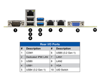 Carte mère de serveur WIO propriétaire MBD-X12SPW-TF/F avec un seul socket LGA-4189 (SocketP+) Intel C621A, prise en charge DDR4