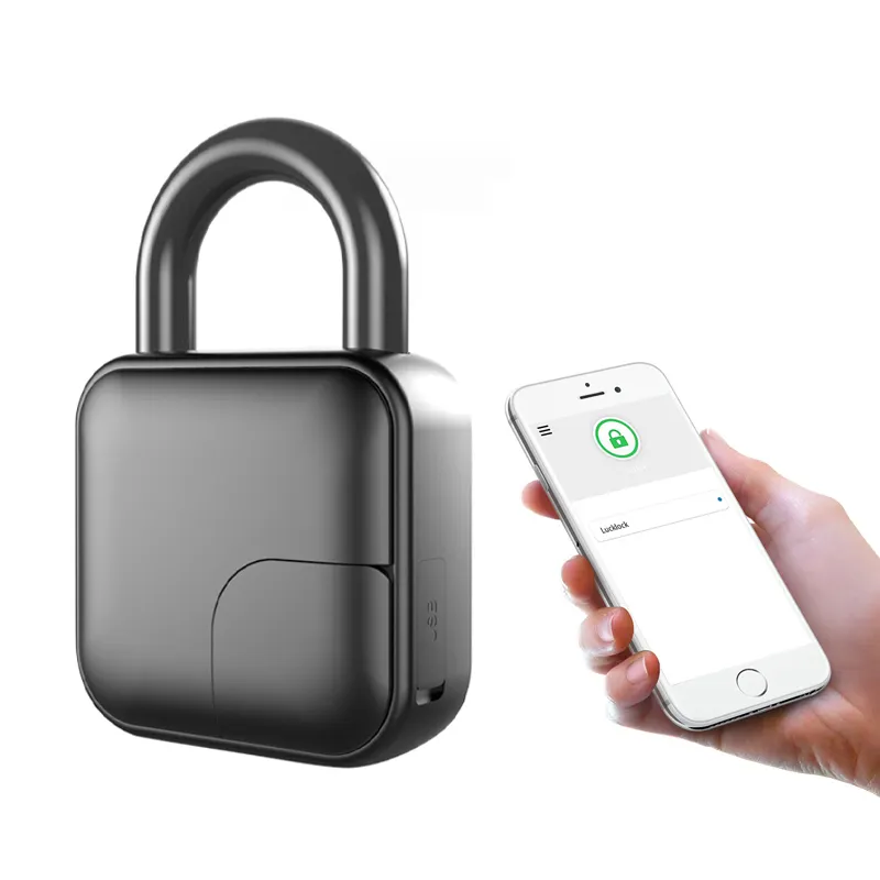 Tuya App Remote Control Lock/Unlock Door Lock Built-in 300mAh Battery Smart Fingerprint Pad Lock Smart Padlock