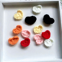 Nouveaux produits 2026 : Mini-cœurs artisanaux de 3*2,5 cm pour accessoires de crochet DIY, vêtements, sacs et accessoires, à moins de 1 dollar 03