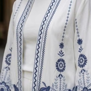 Tela de Poliéster con Tacto de Lino, Sensación de Lino de Lujo, Suave y con Estampado Digital, para Todas las Temporadas - Product Image 1