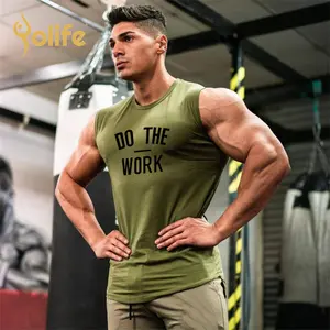 Merk Sportscholen Kleding Workout Mouwloos Shirt Tank Top Mannen Bodybuilding Fitness Sport Singlets Bamboe Gym Wear Voor Mannen