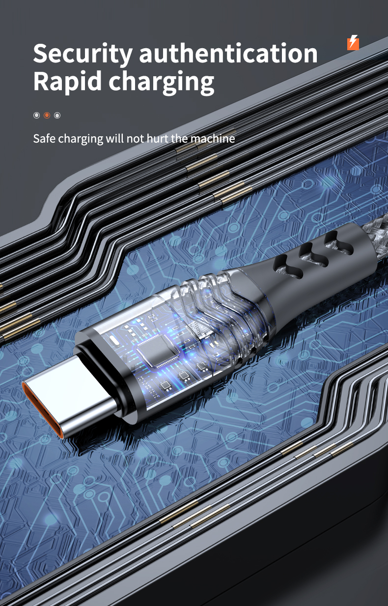 New design 6A 3 in 1 USB C cable for iPhone 12 Pro 11 XR charger cable 100W Micro USB Type C cable for Macbook Pro Samsung