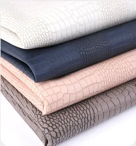 Embossed Crocodile skin synthetic leather fabrics for wall covering home decoration upholstery cabinet