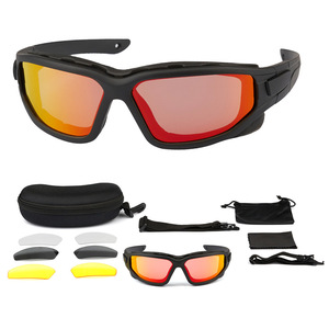 Gafas Tácticas con Montura Completa, Lentes de Policarbonato Antivaho, Reemplazables, Protección Ocular para Deportes al Aire Libre para Hombre - Product Image 2