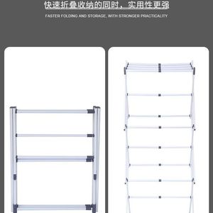 Folding <b>Clothes</b> Drying <b>Rack</b> X Type Multi Layer Floor Standing Indoor Outdoor Retractable Drying Rod - Product Image 5