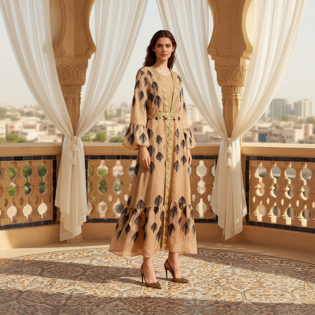 white christmas dresses Marwa Fashion Designer Islamic Kaftan main image 1
