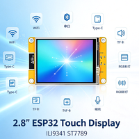ESP32 Pantalla Táctil Resistiva TFT de 2.8 Pulgadas con WiFi para UART ILI9341 ST7789, Placa de Desarrollo con GPU Mali-G52, CPU de 1.8GHz, 5V