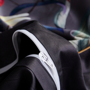 Juego de fundas de edredón de satén, ropa de cama con estampado de flores, Algodón puro largo, 300TC, 60S, tejido 100% de algodón, 60, 4 Uds. - Product Image 6