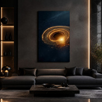 Peinture sur toile HD Giclée sur mesure, motif trou noir et vide cosmique, pour décoration murale de salle de jeux et appartement moderne