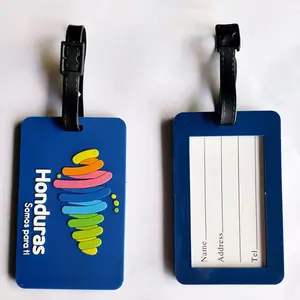 Travel Soft PVC Bagagem Tags Acessório Viagem PVC Malas ID Tags Titular do cartão de visita para viajar