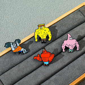 Lot de Broches Épingles en Émail de Haute Qualité, Thème Bob l'éponge Musclé, Drôles et Très Vendues, Souvenir d'Animation Cartoon - Product Image 3