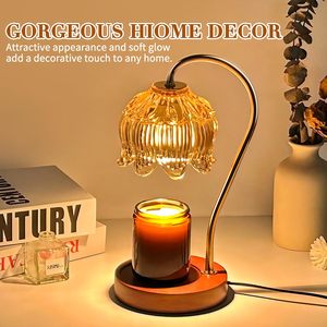 Hot Selling Transparent Aromatherapy Melter Floral Glass Candle Heater Warmer <b>Lamp</b> with Timer for Essential <b>Oils</b> - Product Image 2
