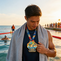Medalla de Graduación Personalizada con Temática Deportiva, Tallada en 3D en Aleación de Zinc, Medalla de Honor para Voluntarios, Medalla de Metal Grabada con Cinta, Regalo Escolar