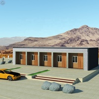 Flatpack Container Motel Hotel Zimmer Fertig Lodge Gästehaus Gebäude Architektur in Vereinigte Arabische Emirate