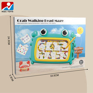 漫画カニ磁気ペン60ビーズDIYプラスチック迷路絵画ボード5-7歳の子供のための創造的な教育描画おもちゃ - Product Image 3