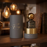 Boîte ronde en papier avec logo en or sur mesure, flacon d'huile de parfum de luxe, tube cosmétique, emballage cadeau pour parfum, emballage personnalisé