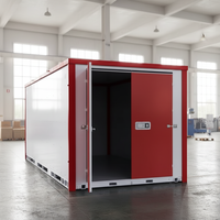Conteneurs de stockage mobiles pliables en structure acier, unités de stockage portables robustes pour immeubles de bureaux