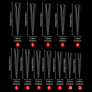 ปลายเล็บปลอมทรงสติลเลตโตแบบยาว 120 ชิ้น บรรจุกล่องใส สไตล์ยุโรปอเมริกัน สำหรับต่อเล็บ - Product Image 3