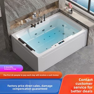 Bain à remous moderne pour 2 personnes, spa en acrylique, baignoire de <span class=keywords><strong>massage</strong></span> avec douche - Product Image 2