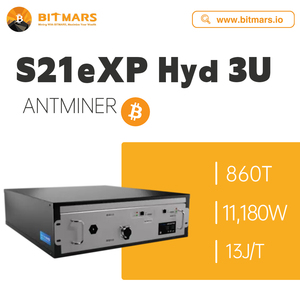 เครื่องขุดบิตคอยน์ Bitmain <span class=keywords><strong>Antminer</strong></span> S21e XP Hyd 3U (U3 S21 EXPH) 860TH 11180W SHA-256 พร้อมพาวเวอร์ซัพพลาย - Product Image 2